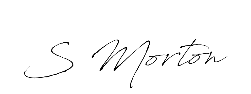 Design your own signature with our free online signature maker. With this signature software, you can create a handwritten (Antro_Vectra) signature for name S Morton. S Morton signature style 6 images and pictures png