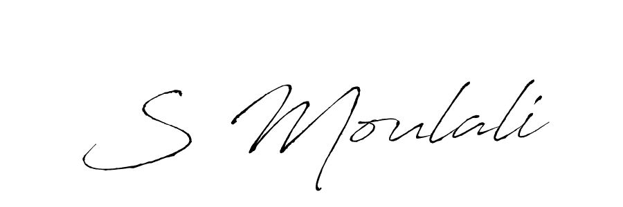 How to make S Moulali name signature. Use Antro_Vectra style for creating short signs online. This is the latest handwritten sign. S Moulali signature style 6 images and pictures png