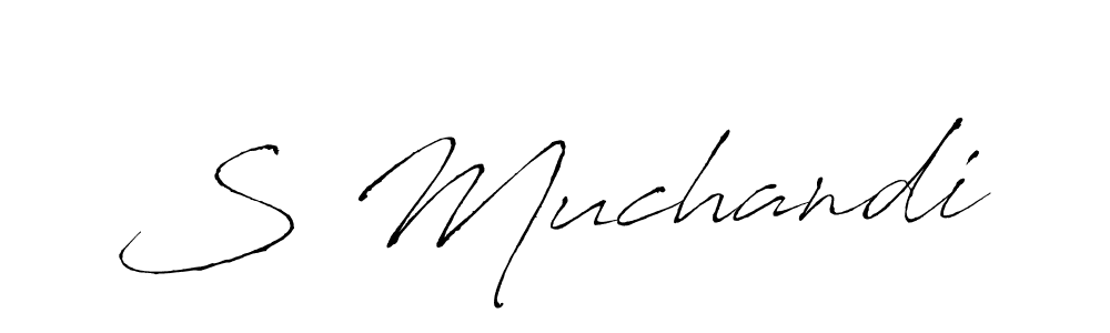 S Muchandi stylish signature style. Best Handwritten Sign (Antro_Vectra) for my name. Handwritten Signature Collection Ideas for my name S Muchandi. S Muchandi signature style 6 images and pictures png