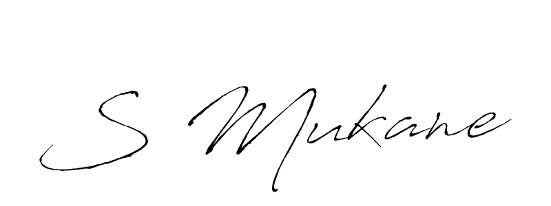 Design your own signature with our free online signature maker. With this signature software, you can create a handwritten (Antro_Vectra) signature for name S Mukane. S Mukane signature style 6 images and pictures png