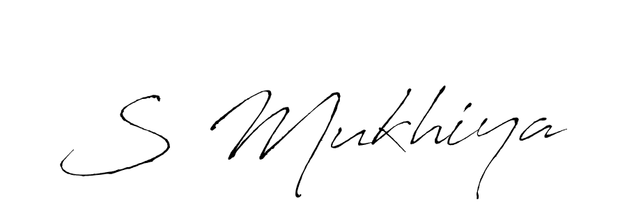 Create a beautiful signature design for name S Mukhiya. With this signature (Antro_Vectra) fonts, you can make a handwritten signature for free. S Mukhiya signature style 6 images and pictures png