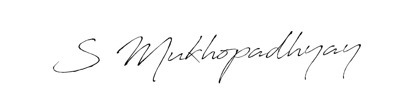 How to make S Mukhopadhyay signature? Antro_Vectra is a professional autograph style. Create handwritten signature for S Mukhopadhyay name. S Mukhopadhyay signature style 6 images and pictures png