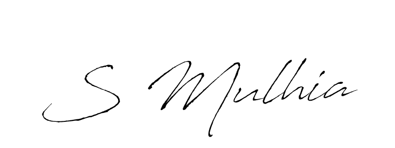 S Mulhia stylish signature style. Best Handwritten Sign (Antro_Vectra) for my name. Handwritten Signature Collection Ideas for my name S Mulhia. S Mulhia signature style 6 images and pictures png