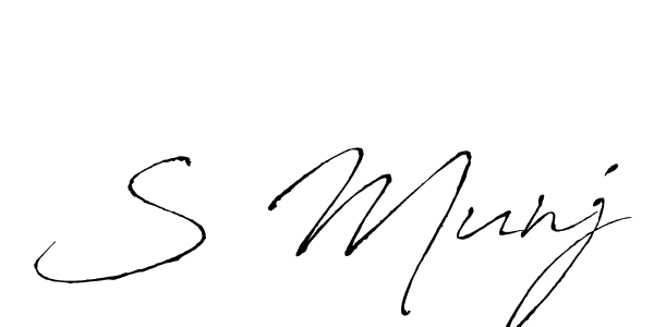 How to Draw S Munj signature style? Antro_Vectra is a latest design signature styles for name S Munj. S Munj signature style 6 images and pictures png