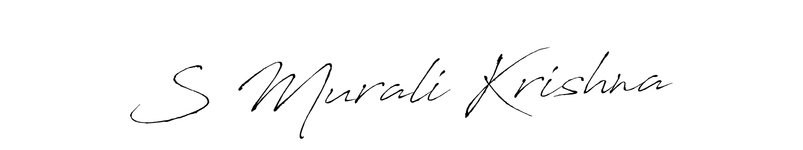 Create a beautiful signature design for name S Murali Krishna. With this signature (Antro_Vectra) fonts, you can make a handwritten signature for free. S Murali Krishna signature style 6 images and pictures png