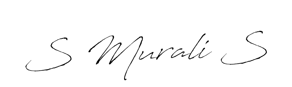 How to make S Murali S signature? Antro_Vectra is a professional autograph style. Create handwritten signature for S Murali S name. S Murali S signature style 6 images and pictures png