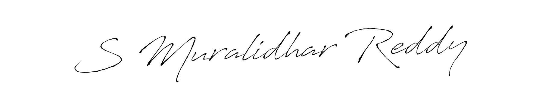 Create a beautiful signature design for name S Muralidhar Reddy. With this signature (Antro_Vectra) fonts, you can make a handwritten signature for free. S Muralidhar Reddy signature style 6 images and pictures png