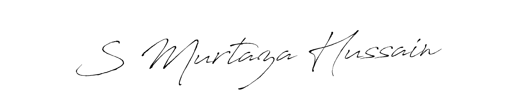 Design your own signature with our free online signature maker. With this signature software, you can create a handwritten (Antro_Vectra) signature for name S Murtaza Hussain. S Murtaza Hussain signature style 6 images and pictures png
