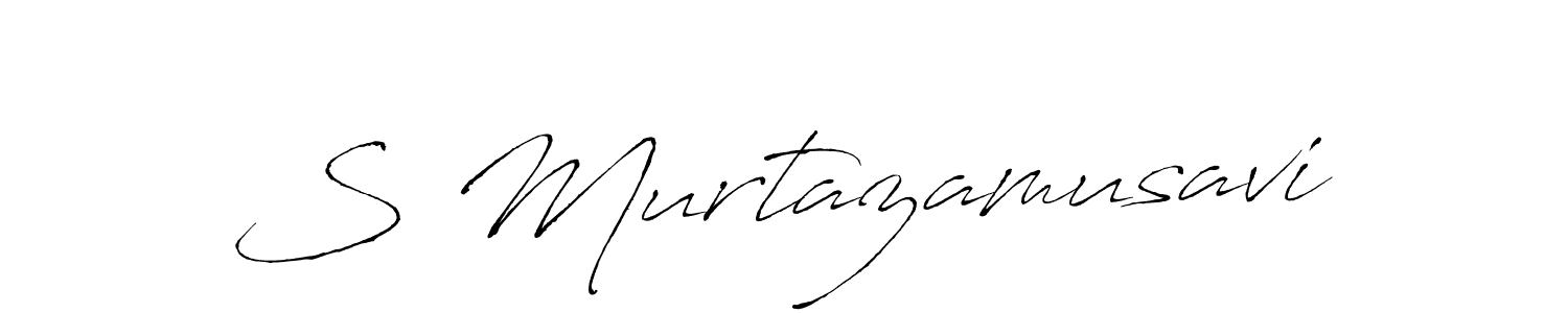 The best way (Antro_Vectra) to make a short signature is to pick only two or three words in your name. The name S Murtazamusavi include a total of six letters. For converting this name. S Murtazamusavi signature style 6 images and pictures png