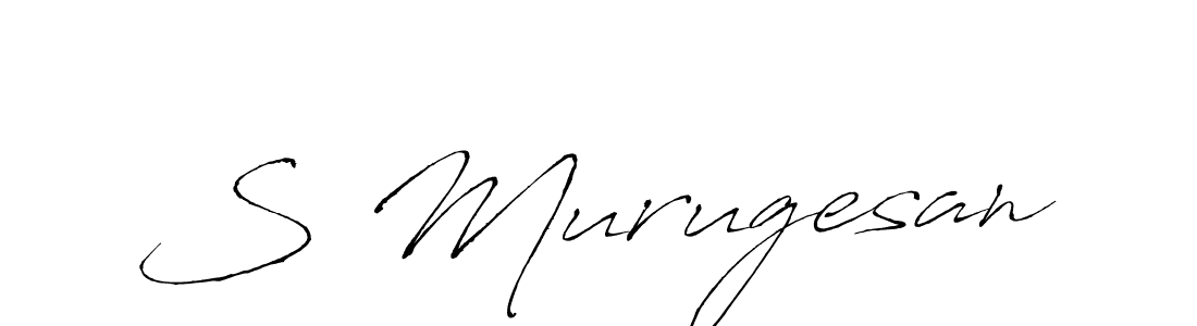 Make a beautiful signature design for name S Murugesan. With this signature (Antro_Vectra) style, you can create a handwritten signature for free. S Murugesan signature style 6 images and pictures png