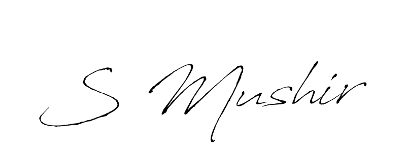 This is the best signature style for the S Mushir name. Also you like these signature font (Antro_Vectra). Mix name signature. S Mushir signature style 6 images and pictures png