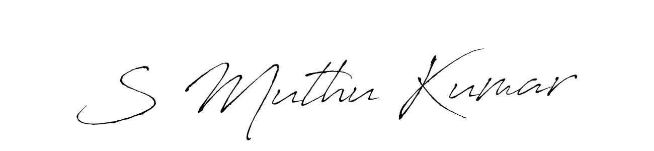 if you are searching for the best signature style for your name S Muthu Kumar. so please give up your signature search. here we have designed multiple signature styles  using Antro_Vectra. S Muthu Kumar signature style 6 images and pictures png