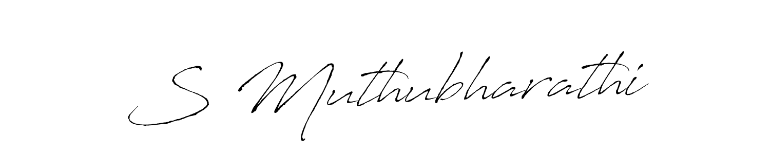 Create a beautiful signature design for name S Muthubharathi. With this signature (Antro_Vectra) fonts, you can make a handwritten signature for free. S Muthubharathi signature style 6 images and pictures png