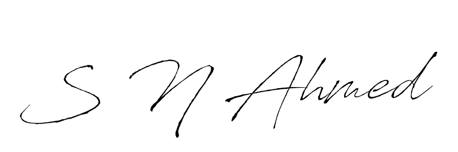 Design your own signature with our free online signature maker. With this signature software, you can create a handwritten (Antro_Vectra) signature for name S N Ahmed. S N Ahmed signature style 6 images and pictures png