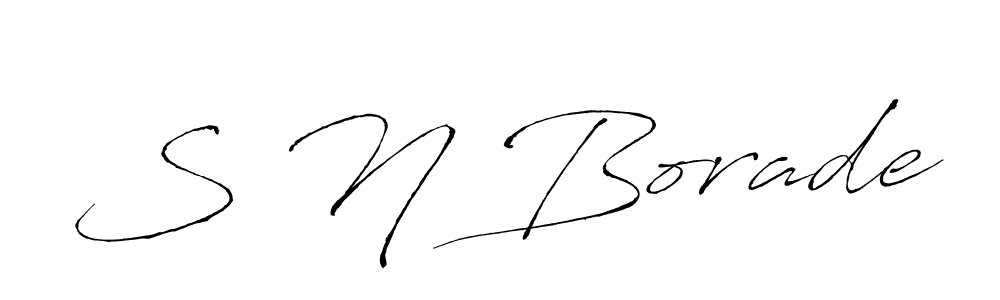 if you are searching for the best signature style for your name S N Borade. so please give up your signature search. here we have designed multiple signature styles  using Antro_Vectra. S N Borade signature style 6 images and pictures png