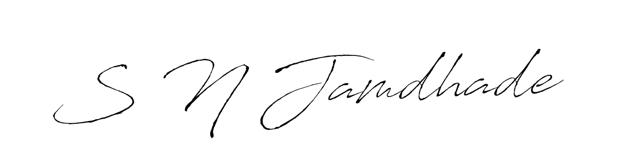 It looks lik you need a new signature style for name S N Jamdhade. Design unique handwritten (Antro_Vectra) signature with our free signature maker in just a few clicks. S N Jamdhade signature style 6 images and pictures png