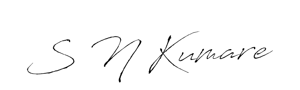 Create a beautiful signature design for name S N Kumare. With this signature (Antro_Vectra) fonts, you can make a handwritten signature for free. S N Kumare signature style 6 images and pictures png