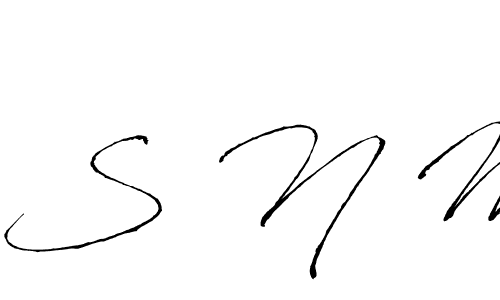 Use a signature maker to create a handwritten signature online. With this signature software, you can design (Antro_Vectra) your own signature for name S N M. S N M signature style 6 images and pictures png