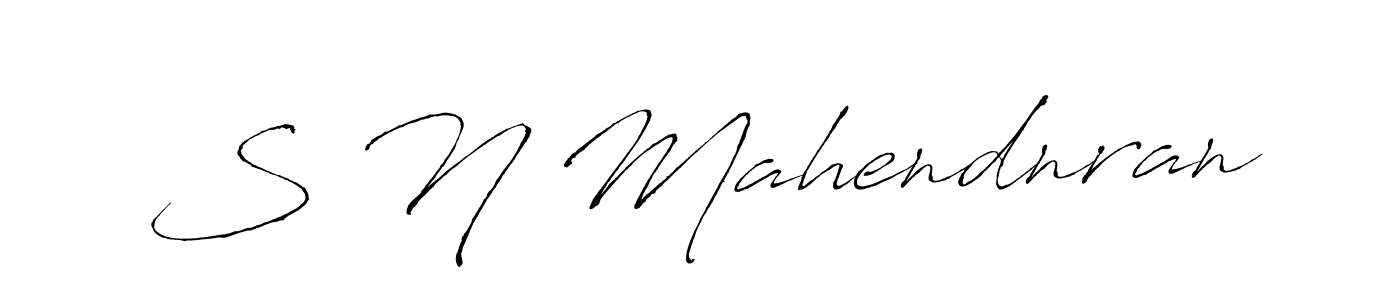 Make a beautiful signature design for name S N Mahendnran. With this signature (Antro_Vectra) style, you can create a handwritten signature for free. S N Mahendnran signature style 6 images and pictures png