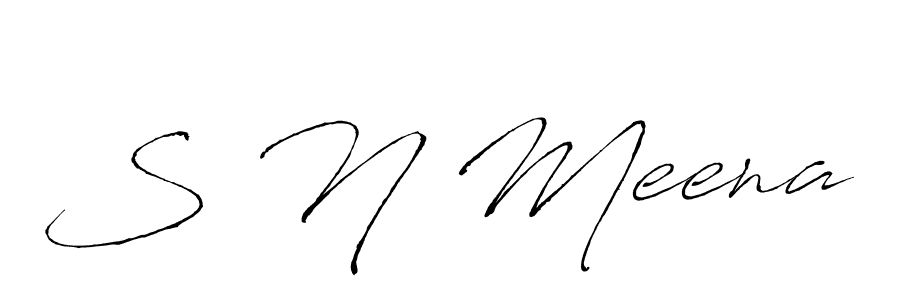 Create a beautiful signature design for name S N Meena. With this signature (Antro_Vectra) fonts, you can make a handwritten signature for free. S N Meena signature style 6 images and pictures png