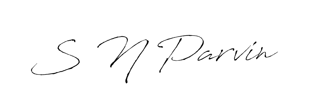 Make a beautiful signature design for name S N Parvin. With this signature (Antro_Vectra) style, you can create a handwritten signature for free. S N Parvin signature style 6 images and pictures png