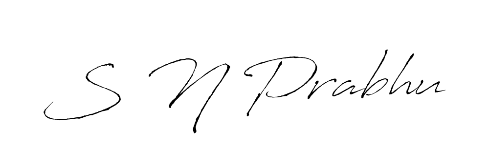 Also You can easily find your signature by using the search form. We will create S N Prabhu name handwritten signature images for you free of cost using Antro_Vectra sign style. S N Prabhu signature style 6 images and pictures png