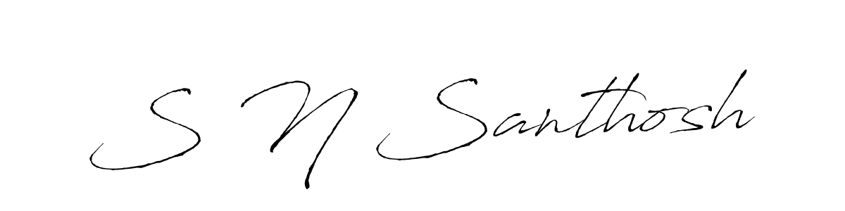 Make a beautiful signature design for name S N Santhosh. Use this online signature maker to create a handwritten signature for free. S N Santhosh signature style 6 images and pictures png