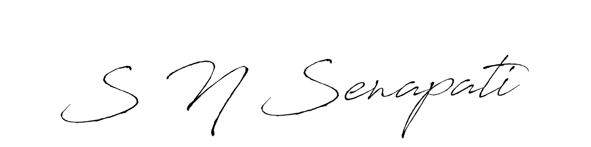 Make a beautiful signature design for name S N Senapati. With this signature (Antro_Vectra) style, you can create a handwritten signature for free. S N Senapati signature style 6 images and pictures png