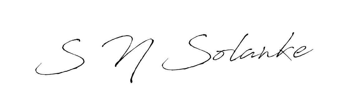 Create a beautiful signature design for name S N Solanke. With this signature (Antro_Vectra) fonts, you can make a handwritten signature for free. S N Solanke signature style 6 images and pictures png