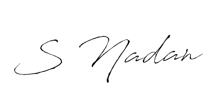 Make a beautiful signature design for name S Nadan. Use this online signature maker to create a handwritten signature for free. S Nadan signature style 6 images and pictures png