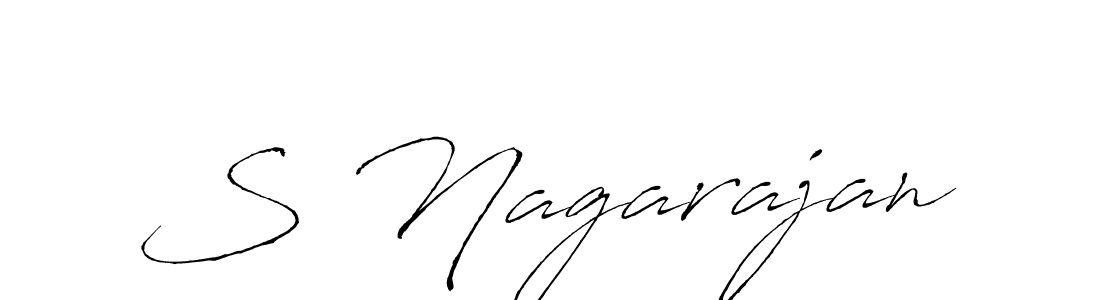 Create a beautiful signature design for name S Nagarajan. With this signature (Antro_Vectra) fonts, you can make a handwritten signature for free. S Nagarajan signature style 6 images and pictures png