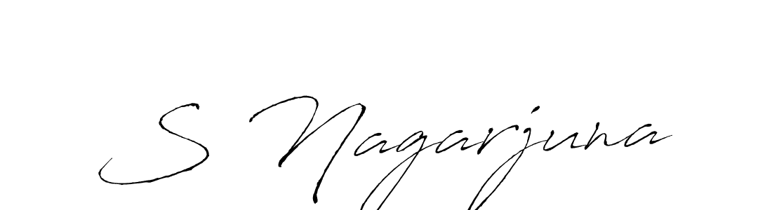Make a beautiful signature design for name S Nagarjuna. With this signature (Antro_Vectra) style, you can create a handwritten signature for free. S Nagarjuna signature style 6 images and pictures png