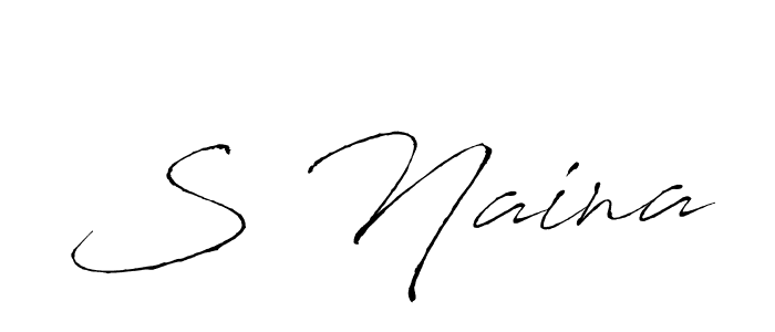 How to make S Naina name signature. Use Antro_Vectra style for creating short signs online. This is the latest handwritten sign. S Naina signature style 6 images and pictures png