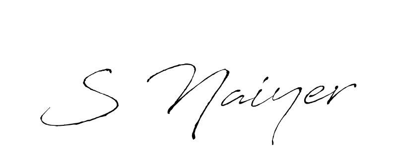 if you are searching for the best signature style for your name S Naiyer. so please give up your signature search. here we have designed multiple signature styles  using Antro_Vectra. S Naiyer signature style 6 images and pictures png