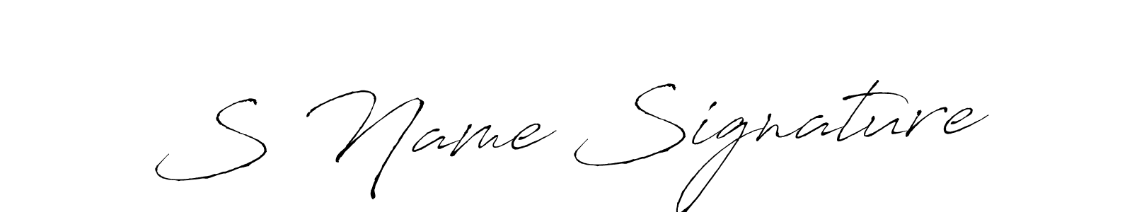 How to make S Name Signature signature? Antro_Vectra is a professional autograph style. Create handwritten signature for S Name Signature name. S Name Signature signature style 6 images and pictures png
