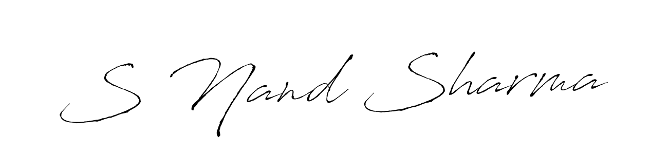 S Nand Sharma stylish signature style. Best Handwritten Sign (Antro_Vectra) for my name. Handwritten Signature Collection Ideas for my name S Nand Sharma. S Nand Sharma signature style 6 images and pictures png