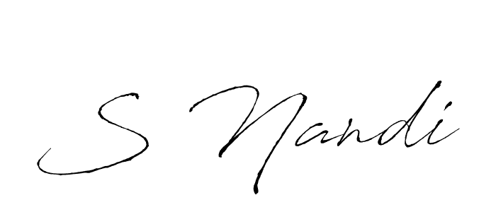 Also we have S Nandi name is the best signature style. Create professional handwritten signature collection using Antro_Vectra autograph style. S Nandi signature style 6 images and pictures png