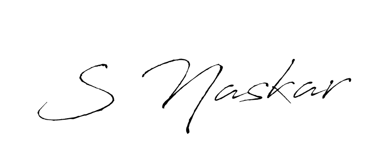 Create a beautiful signature design for name S Naskar. With this signature (Antro_Vectra) fonts, you can make a handwritten signature for free. S Naskar signature style 6 images and pictures png