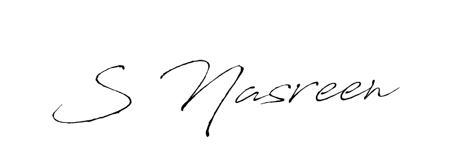 Make a beautiful signature design for name S Nasreen. Use this online signature maker to create a handwritten signature for free. S Nasreen signature style 6 images and pictures png