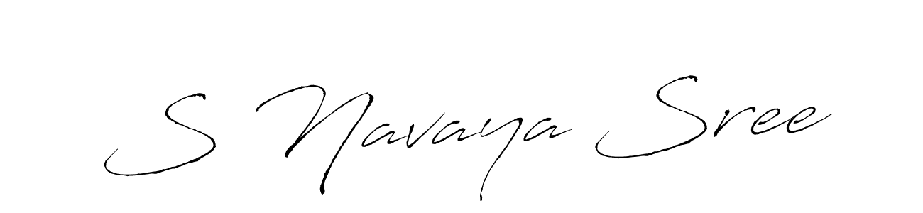 The best way (Antro_Vectra) to make a short signature is to pick only two or three words in your name. The name S Navaya Sree include a total of six letters. For converting this name. S Navaya Sree signature style 6 images and pictures png