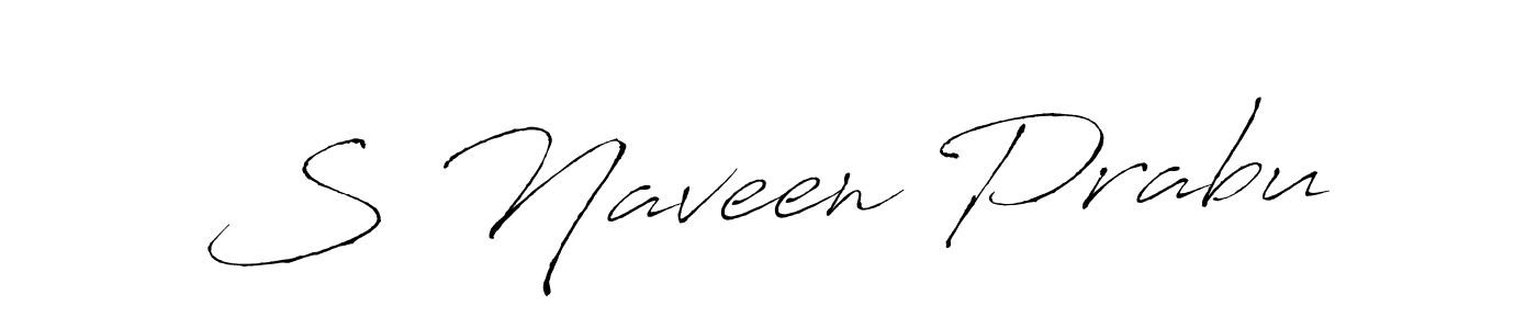 Design your own signature with our free online signature maker. With this signature software, you can create a handwritten (Antro_Vectra) signature for name S Naveen Prabu. S Naveen Prabu signature style 6 images and pictures png