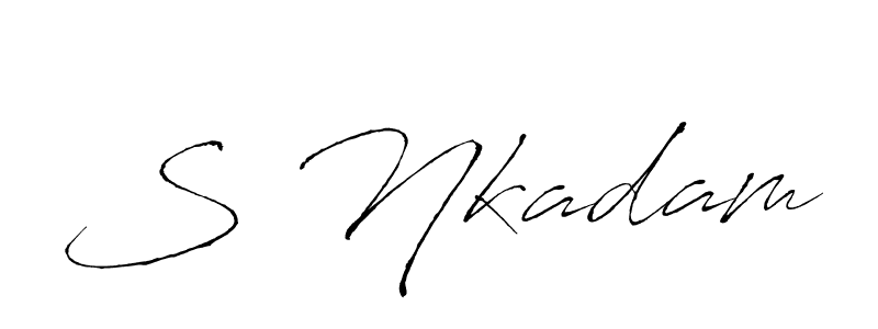 The best way (Antro_Vectra) to make a short signature is to pick only two or three words in your name. The name S Nkadam include a total of six letters. For converting this name. S Nkadam signature style 6 images and pictures png