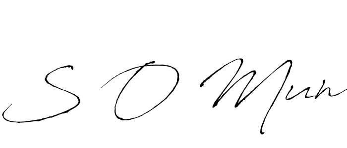 You should practise on your own different ways (Antro_Vectra) to write your name (S O Mun) in signature. don't let someone else do it for you. S O Mun signature style 6 images and pictures png