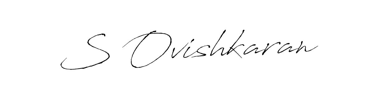 if you are searching for the best signature style for your name S Ovishkaran. so please give up your signature search. here we have designed multiple signature styles  using Antro_Vectra. S Ovishkaran signature style 6 images and pictures png