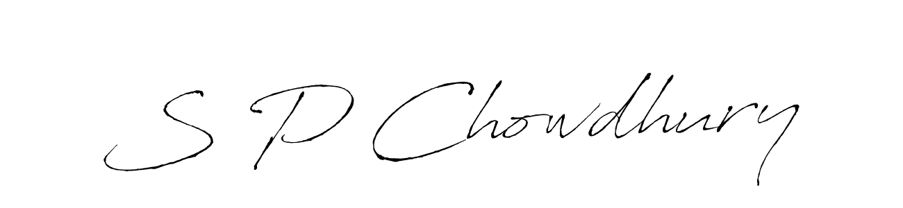 How to make S P Chowdhury signature? Antro_Vectra is a professional autograph style. Create handwritten signature for S P Chowdhury name. S P Chowdhury signature style 6 images and pictures png