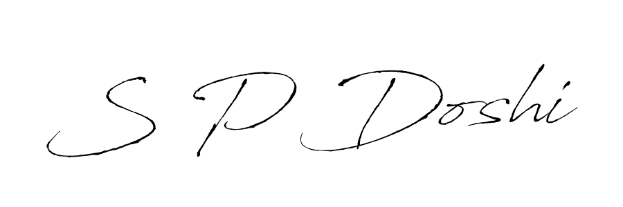 Design your own signature with our free online signature maker. With this signature software, you can create a handwritten (Antro_Vectra) signature for name S P Doshi. S P Doshi signature style 6 images and pictures png