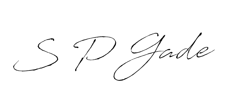 You should practise on your own different ways (Antro_Vectra) to write your name (S P Gade) in signature. don't let someone else do it for you. S P Gade signature style 6 images and pictures png