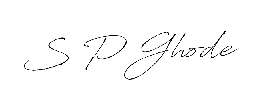 S P Ghode stylish signature style. Best Handwritten Sign (Antro_Vectra) for my name. Handwritten Signature Collection Ideas for my name S P Ghode. S P Ghode signature style 6 images and pictures png