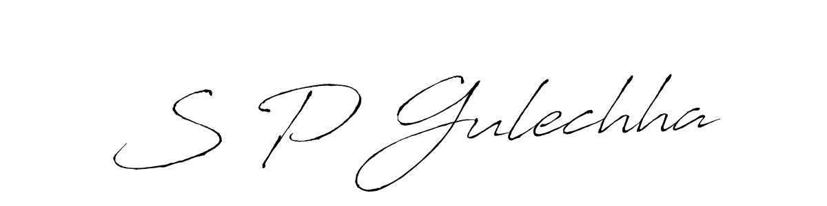 S P Gulechha stylish signature style. Best Handwritten Sign (Antro_Vectra) for my name. Handwritten Signature Collection Ideas for my name S P Gulechha. S P Gulechha signature style 6 images and pictures png