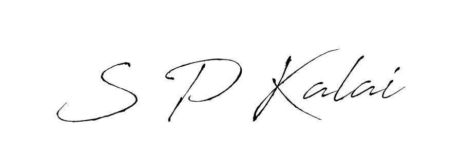 Create a beautiful signature design for name S P Kalai. With this signature (Antro_Vectra) fonts, you can make a handwritten signature for free. S P Kalai signature style 6 images and pictures png